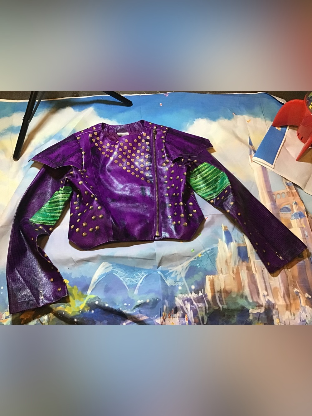 Disney store descendants Mal halloween costume girls jacket size 7/8